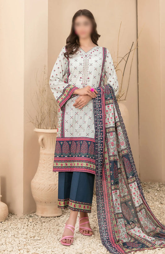 Farideh - Embroidered Digital Printed Lawn Collection 2024 - D 2599