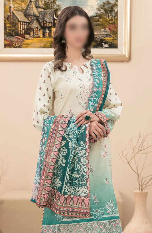 Farideh - Embroidered Digital Printed Lawn Collection 2024 - D 2601