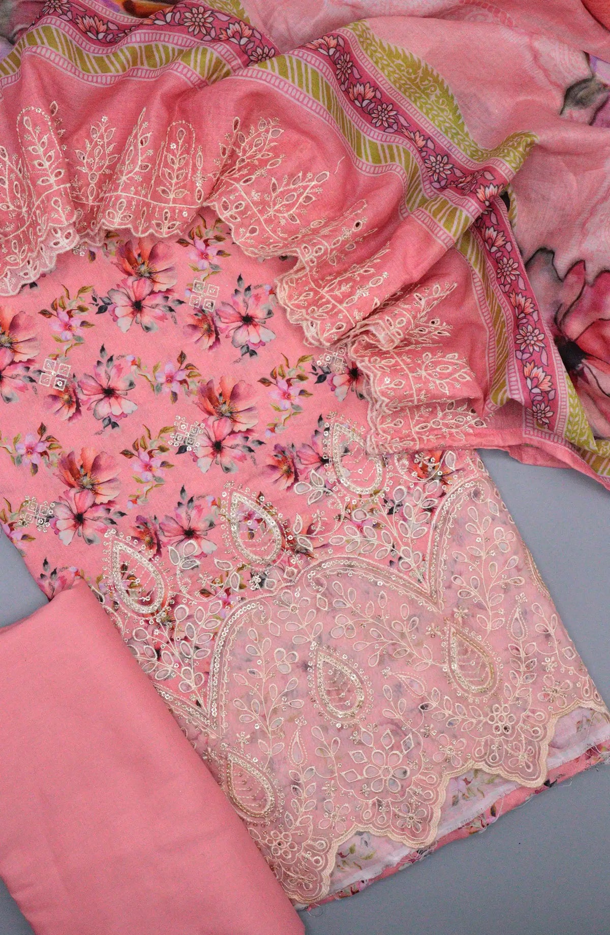 Bin Saeed Unstitch Printed and Embroidered Cotton Collection - D 26
