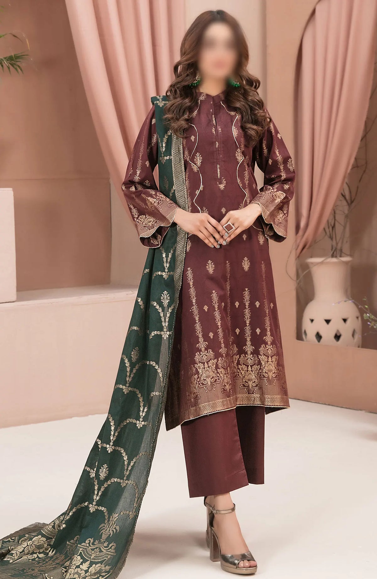 Jana Lawn Broshia Banarsi 3-piece Collection 2024 P1V - D 2733