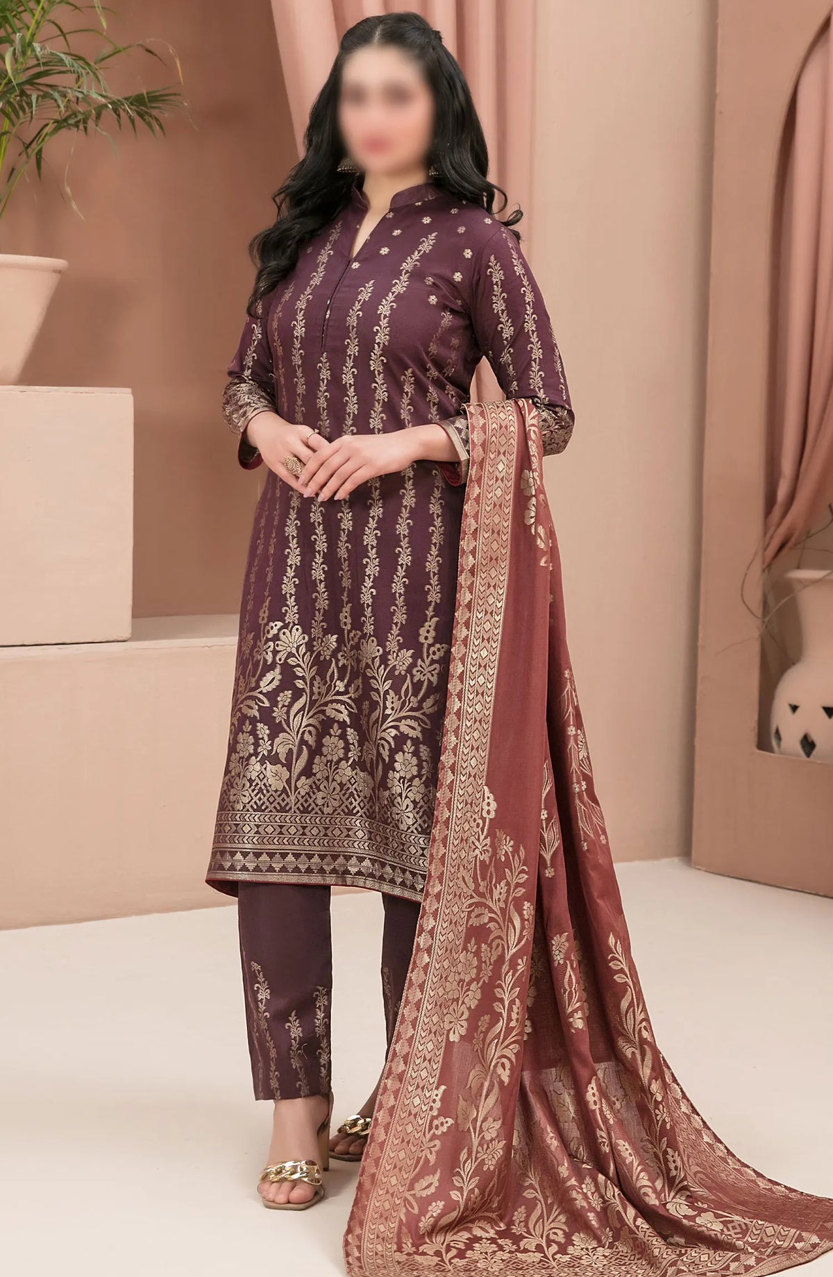 Jana Lawn Broshia Banarsi 3-piece Collection 2024 P1V - D 2740