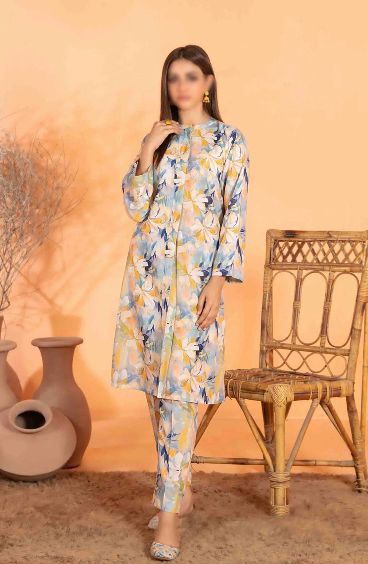 Amsal - Stitched Digital Printed 2pcs Collection with Khussa - D 2758