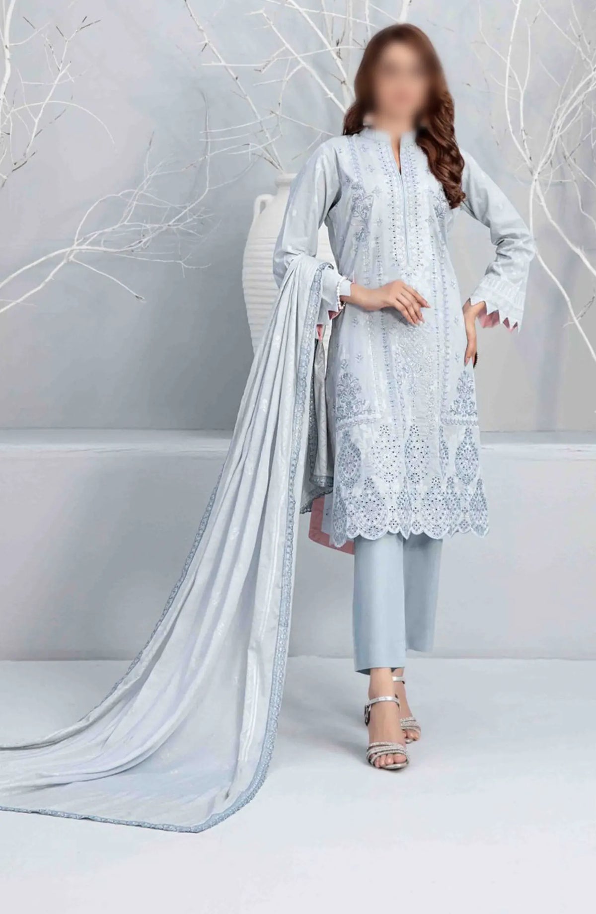 Gulshanara Vol V - Embroidered Lawn Banarsi Collection - D 3122