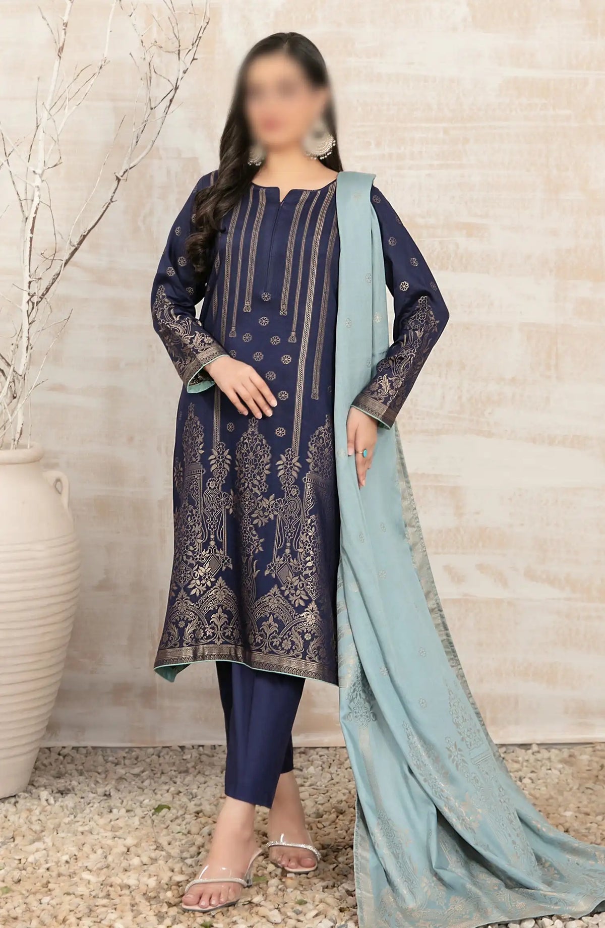 Umnia - Staple Broshia Banarsi 3pcs Collection - D 3882
