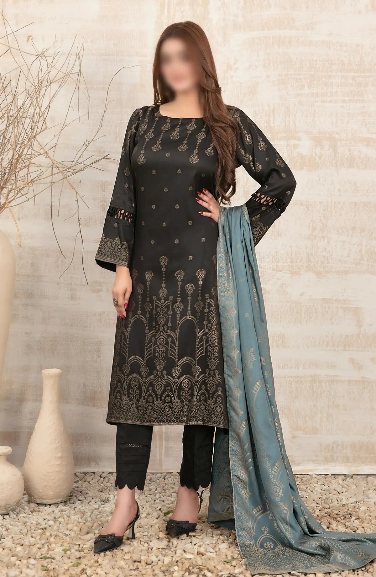 Umnia - Staple Broshia Banarsi 3pcs Collection - D 3883