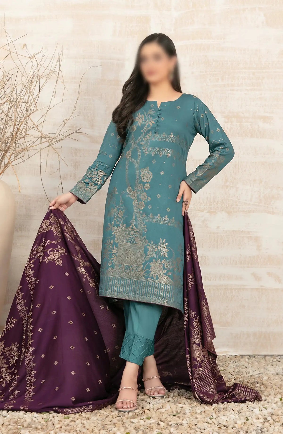 Umnia - Staple Broshia Banarsi 3pcs Collection - D 3886