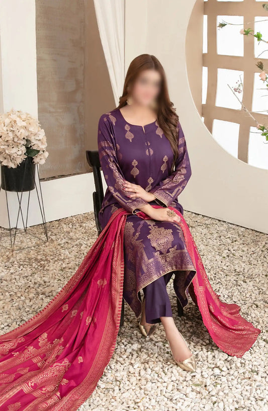 Umnia - Staple Broshia Banarsi 3pcs Collection - D 3888