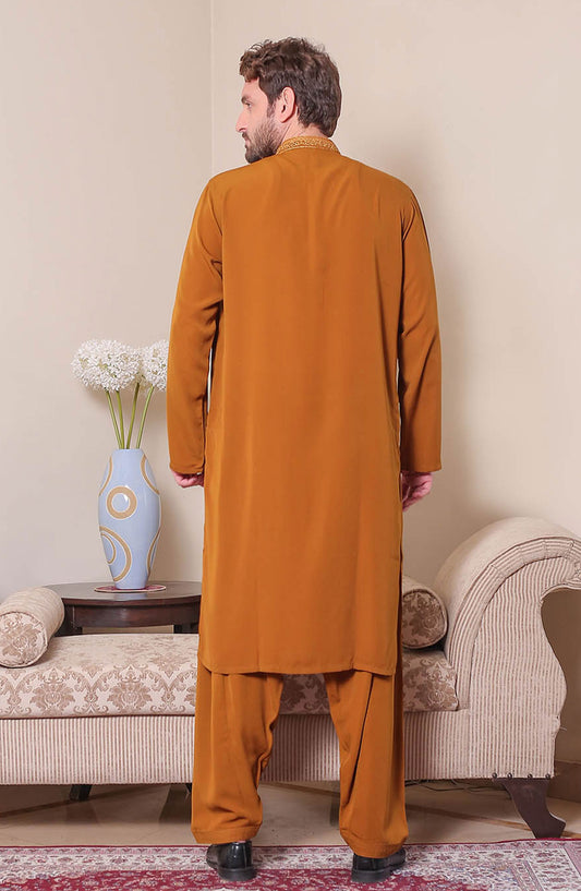 Real Image Mens Shalwar Kameez Collection 2024 - D - 479 Mustard