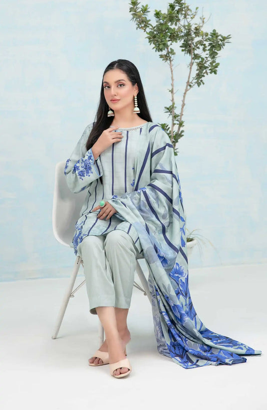 Nese - Stitched Digital Printed Staple 3pcs Collection-TKN-D 5047