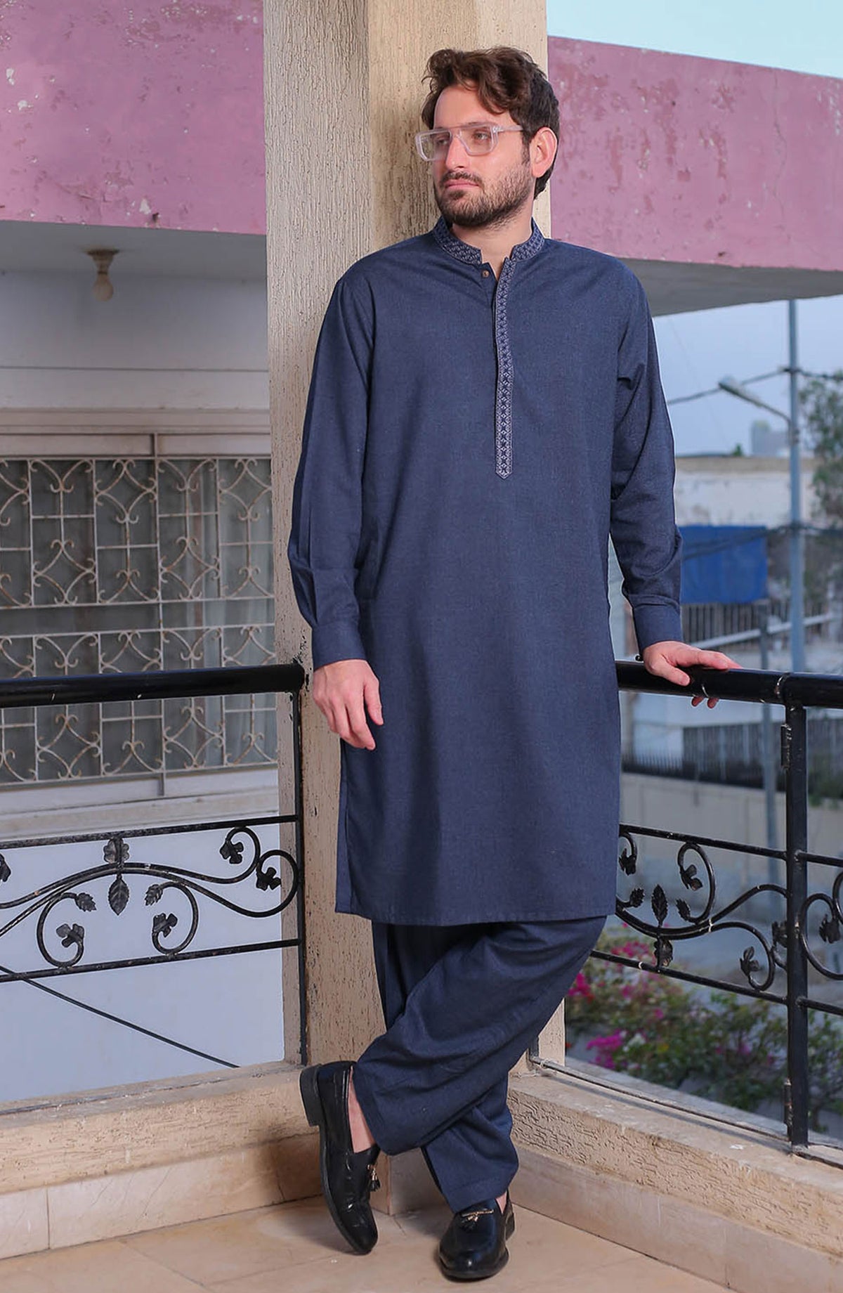 Real Image Mens Shalwar Kameez Collection 2024 - D - 508  Blue