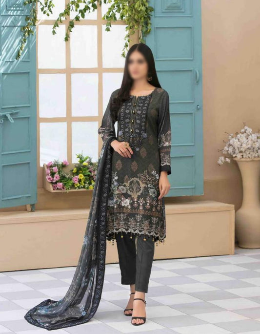 Sultana Karandi Digital Printed and Embroidered Collection D-6131