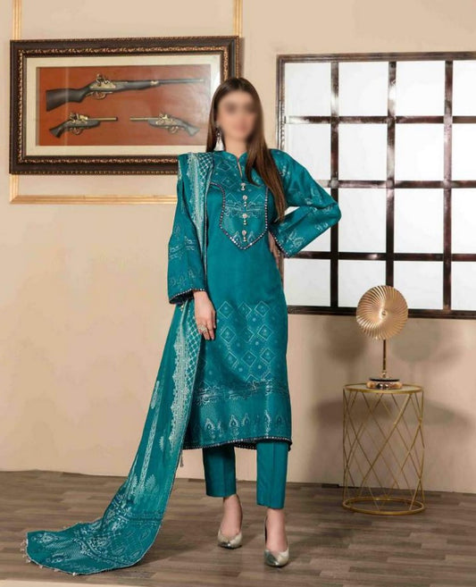 D 7083 Saisha Lawn Banarsi Collection By Tawakkal Fabrics