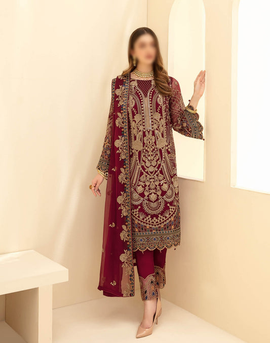 Ramshas Chevron Chiffon Collection Vol 4 D-708