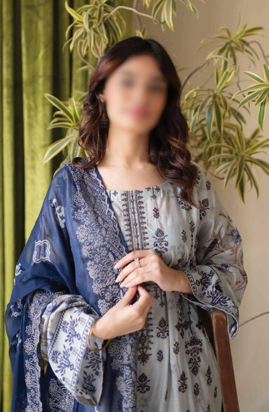 LUXOR Embroidered Luxury Lawn Collection 2024 - D 8141