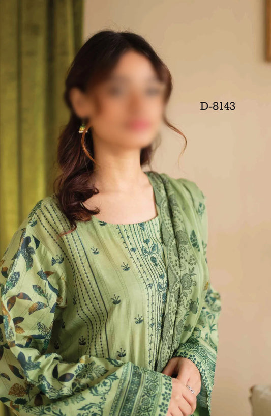 LUXOR Embroidered Luxury Lawn Collection 2024 - D 8143
