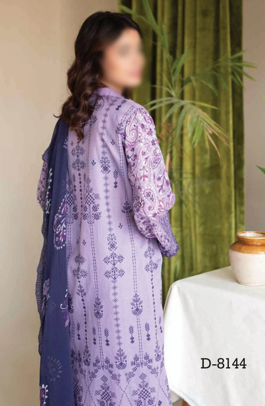 LUXOR Embroidered Luxury Lawn Collection 2024 - D 8144