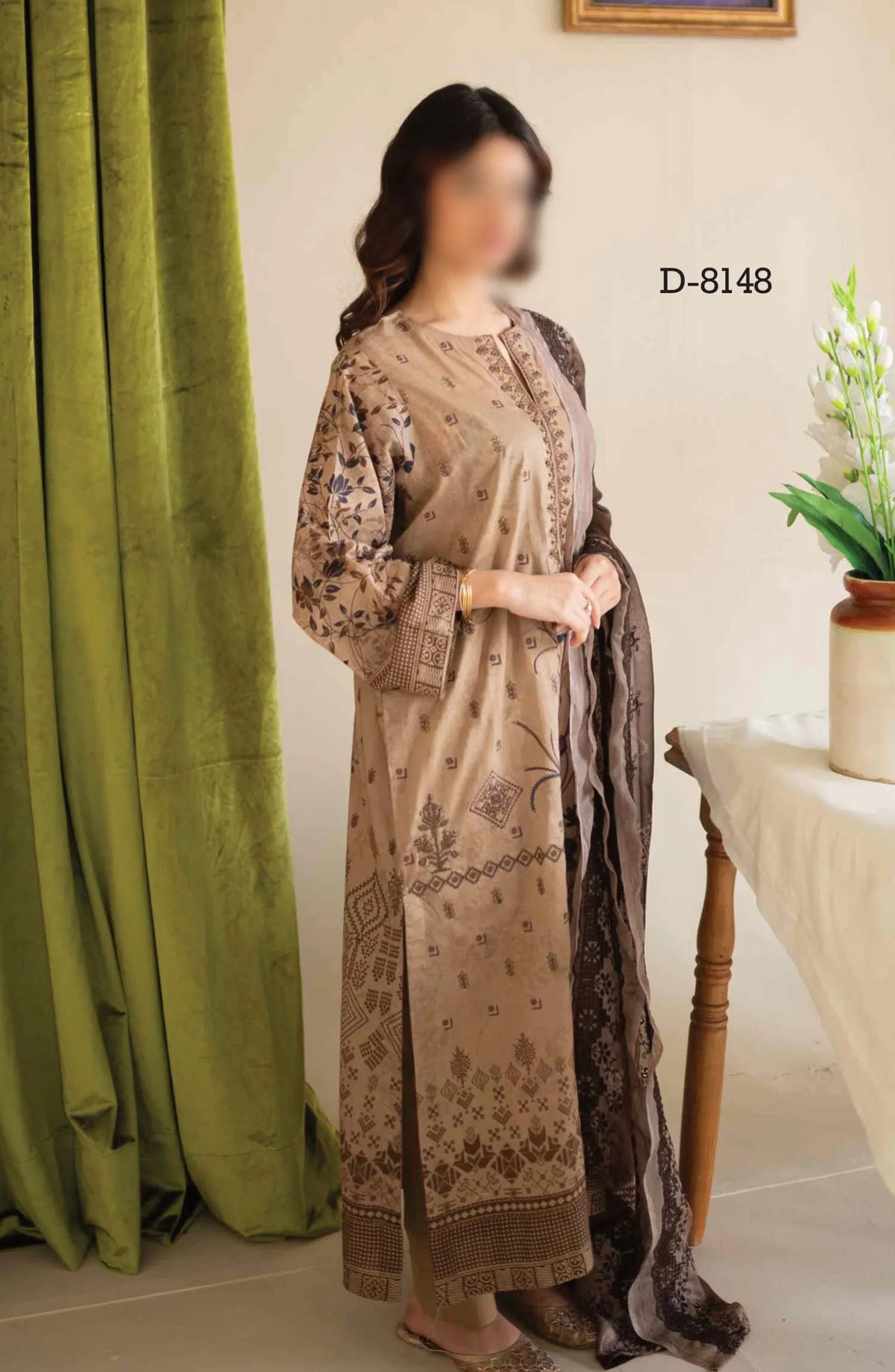 LUXOR Embroidered Luxury Lawn Collection 2024 - D 8148