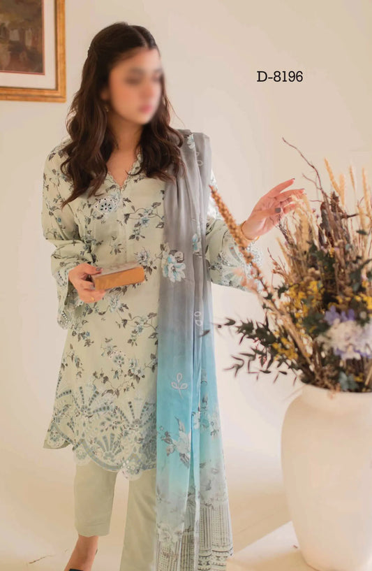 AYNA Embroidered Lawn Collection 2024 - D 8196