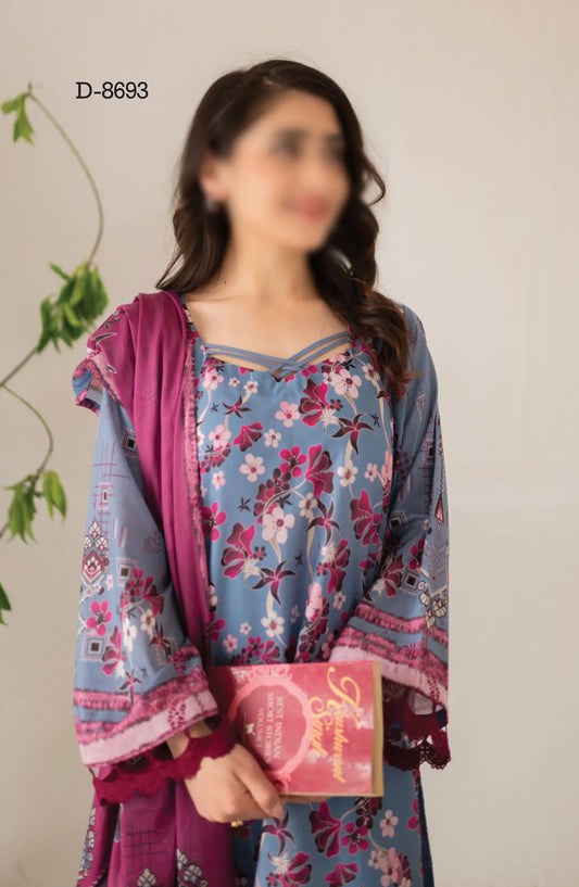 Kaira Embroidered Lawn Collection 2024 By Rashid Textile - D 8693