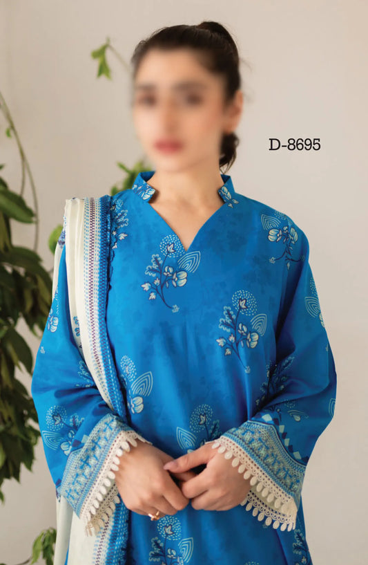 Kaira Embroidered Lawn Collection 2024 By Rashid Textile - D 8695