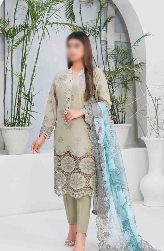 Gulmira - Schiffli Lawn Collection By Tawakkal Fabrics - D 9357