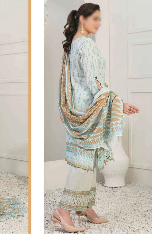 Ismeria - Digital Printed Slub Lawn Collection - D 9381
