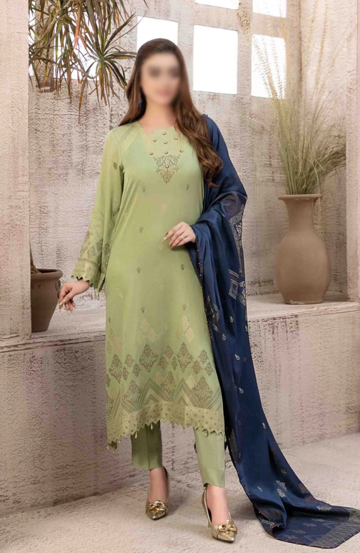 Arisa - Lawn Banarsi 3pcs Collection By Tawakkal Fabrics - D 9482