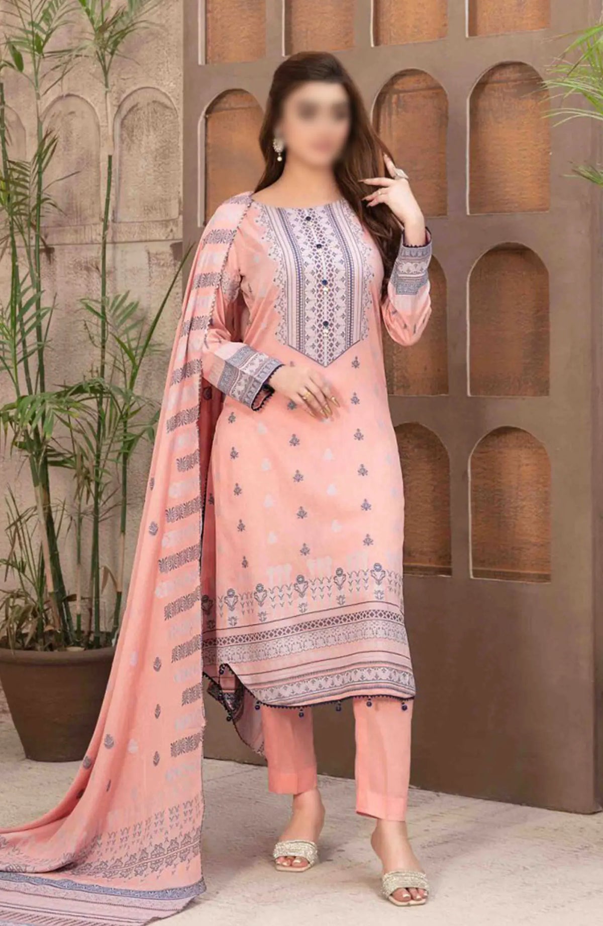 Arisa - Lawn Banarsi 3pcs Collection By Tawakkal Fabrics - D 9485