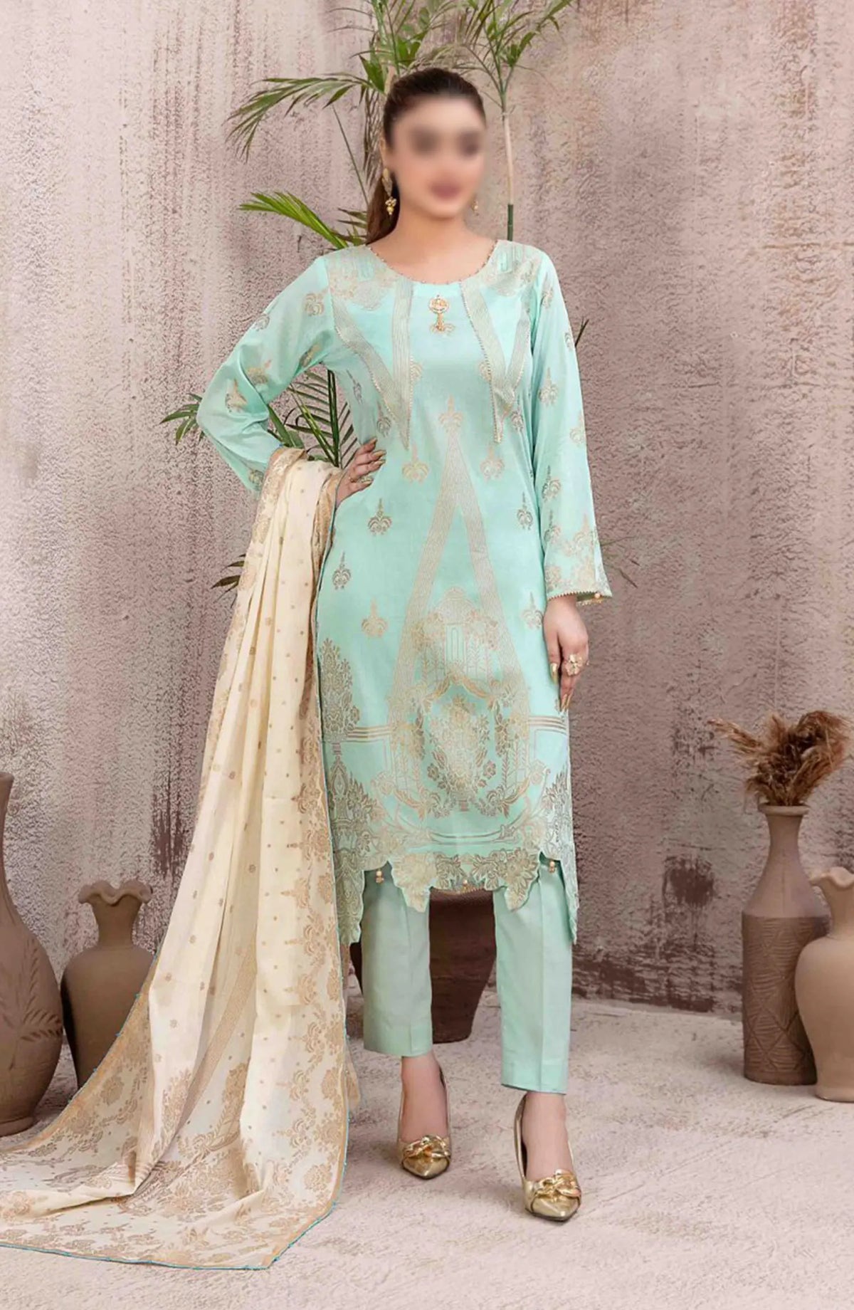 Arisa - Lawn Banarsi 3pcs Collection By Tawakkal Fabrics - D 9493