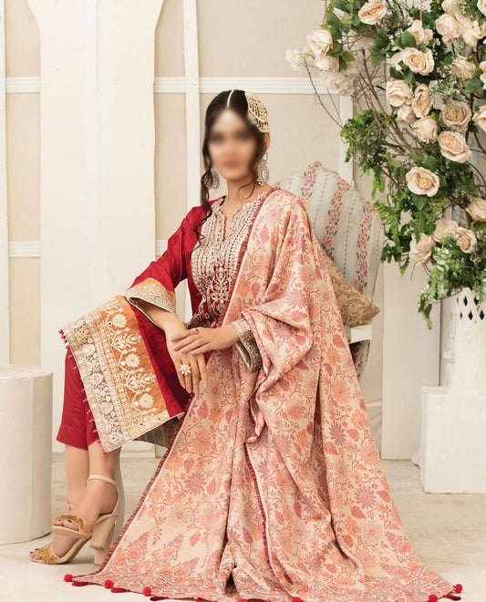 Amelie Unstitched Pashmina Shawl & Viscose Jacquard Collection D-D 9507