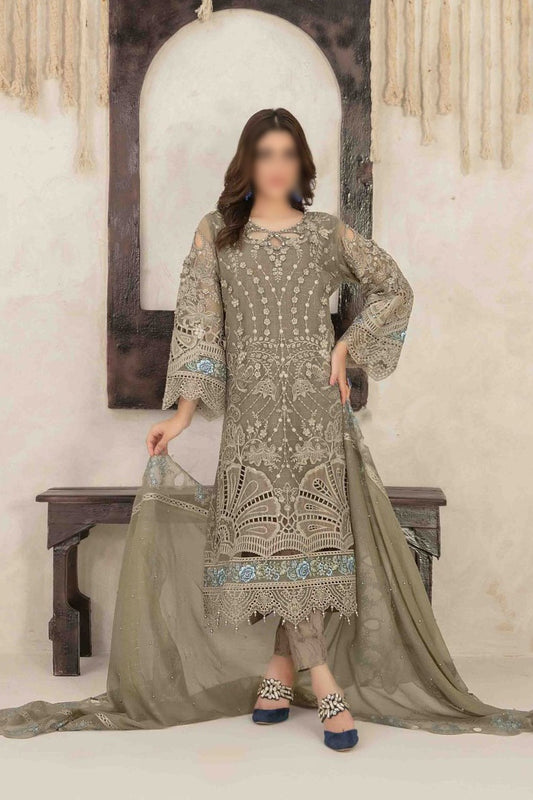 AMARIGE Fancy Heavy Embroidered Organza Collection 2023 - D 9595