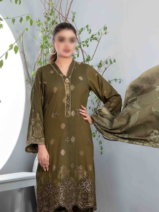 RAELLA Boring Daman Embroidered Staple Broshia Banarsi Shawl Dupatta Collection 2023 - D 9621