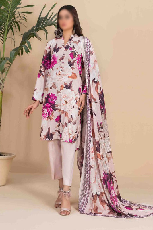 SHANAYA Stitched Linen Print with Diamond Dupatta Collection 2023 - D 9714