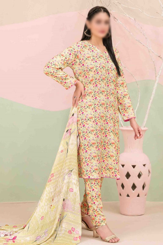 ROZERIN Embroidered Leather Peach Shawl Dupatta Collection 2023 - D 9773