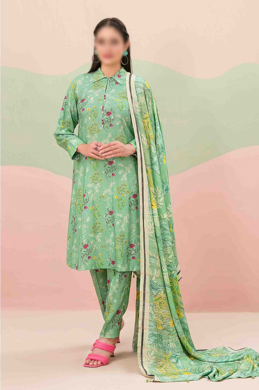 ROZERIN Embroidered Leather Peach Shawl Dupatta Collection 2023 - D 9774