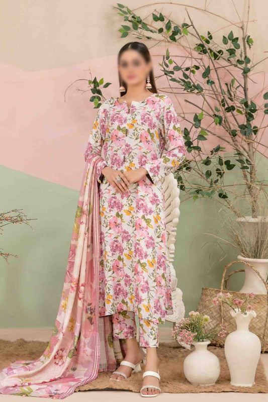 ROZERIN Embroidered Leather Peach Shawl Dupatta Collection 2023 - D 9779