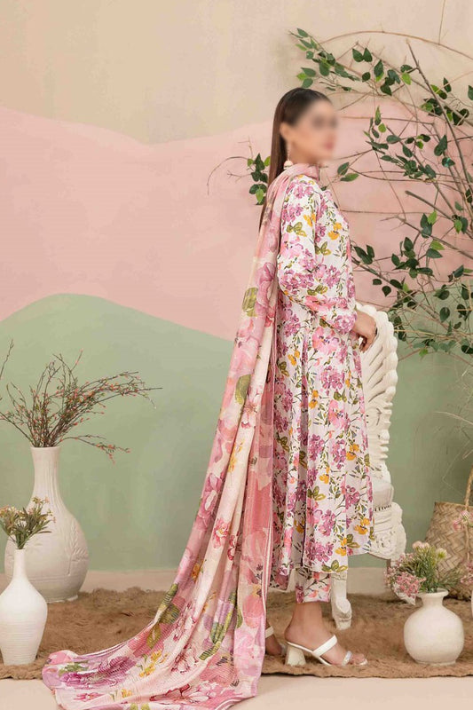 ROZERIN Embroidered Leather Peach Shawl Dupatta Collection 2023 - D 9779