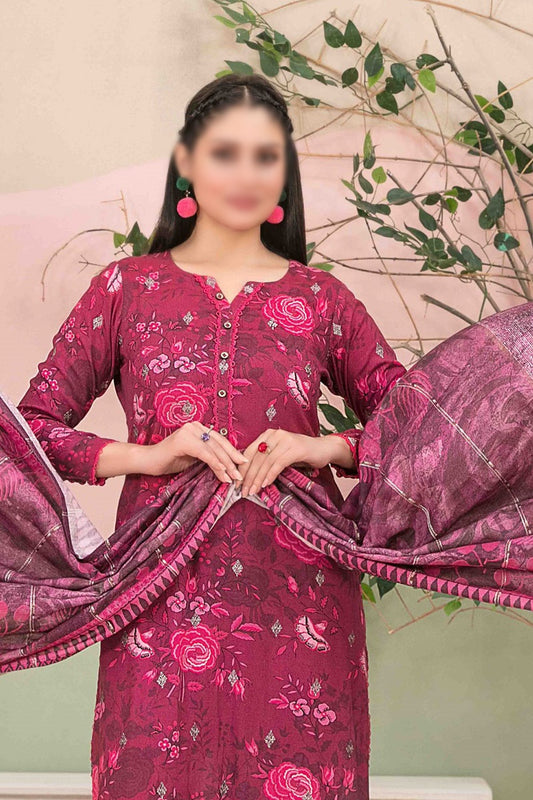 ROZERIN Embroidered Leather Peach Shawl Dupatta Collection 2023 - D 9782