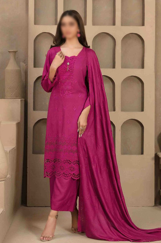 TABEER Schiffli Embroidered Staple - Embroidered Fancy Seiko Shawl Dupatta Collection 2023 - D 9801