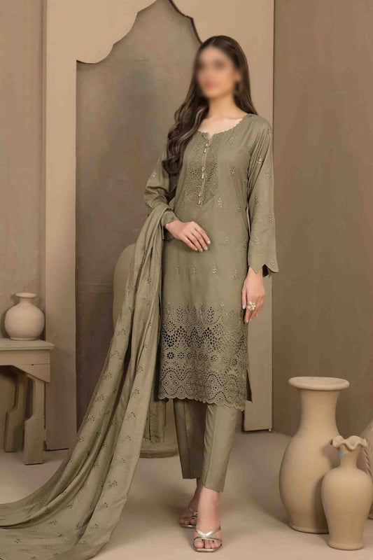 TABEER Schiffli Embroidered Staple - Embroidered Fancy Seiko Shawl Dupatta Collection 2023 - D 9810