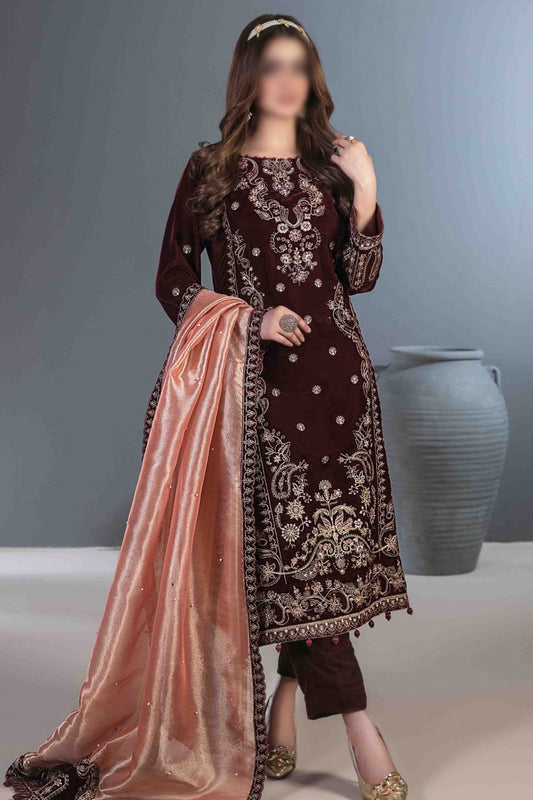 MAKHMAL Fancy Heavy Embroidered Velvet Collection 2023 - D 9829