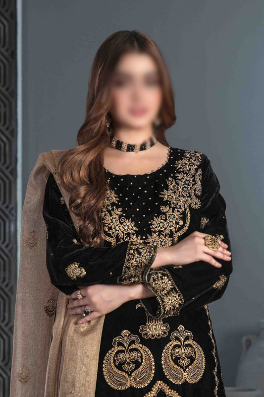 MAKHMAL Fancy Heavy Embroidered Velvet Collection 2023 - D 9834