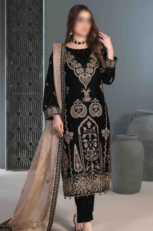 MAKHMAL Fancy Heavy Embroidered Velvet Collection 2023 - D 9834