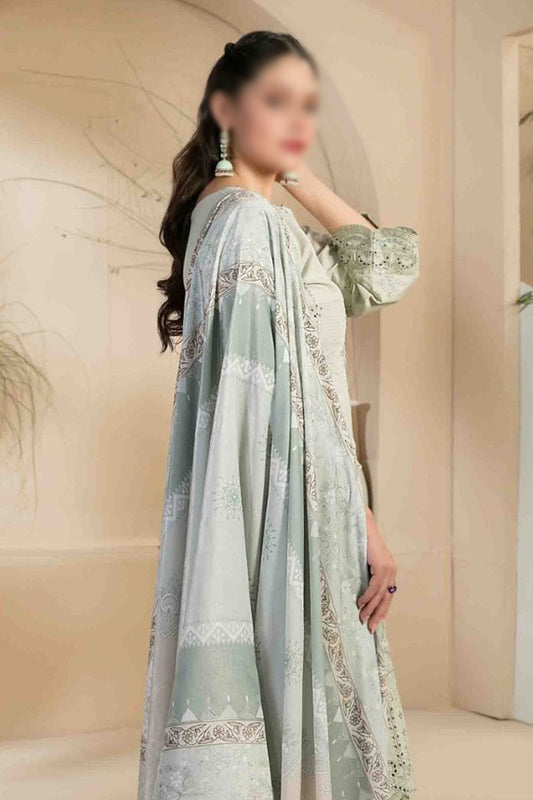 KENZA Embroidered Zari Karrandi with Velvet Shawl Collection 2023 - D 9910
