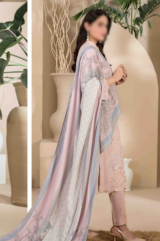 KENZA Embroidered Zari Karrandi with Velvet Shawl Collection 2023 - D 9913