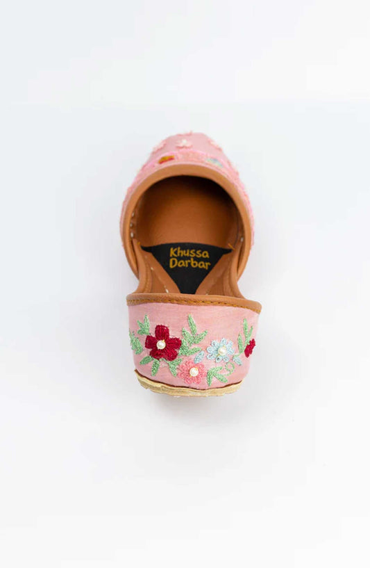 Gul-e-Rang by Khussa Darbar Festive Style Khussa Daisy-baby-pink