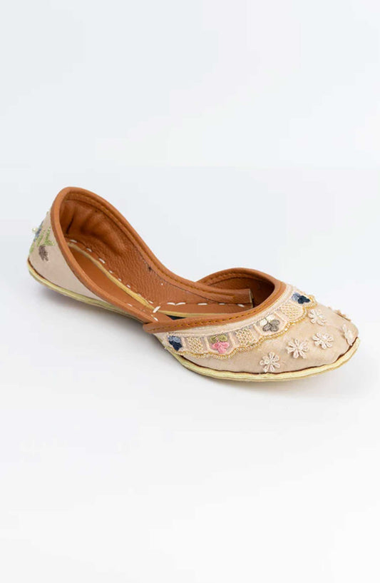 Gul-e-Rang by Khussa Darbar Festive Style Khussa Daisy-nude-pink