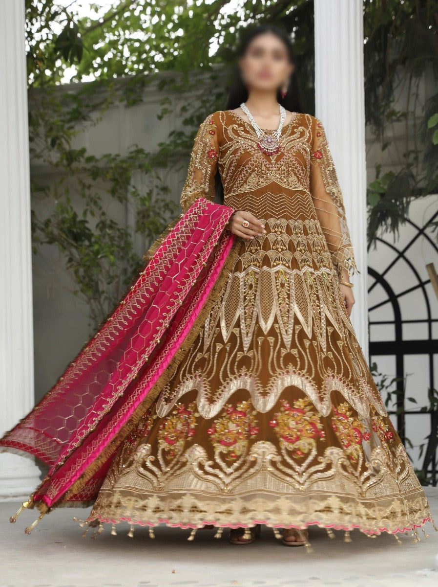 Areesha Presents Luxury Collection Vol XIV D-DARK BROWN