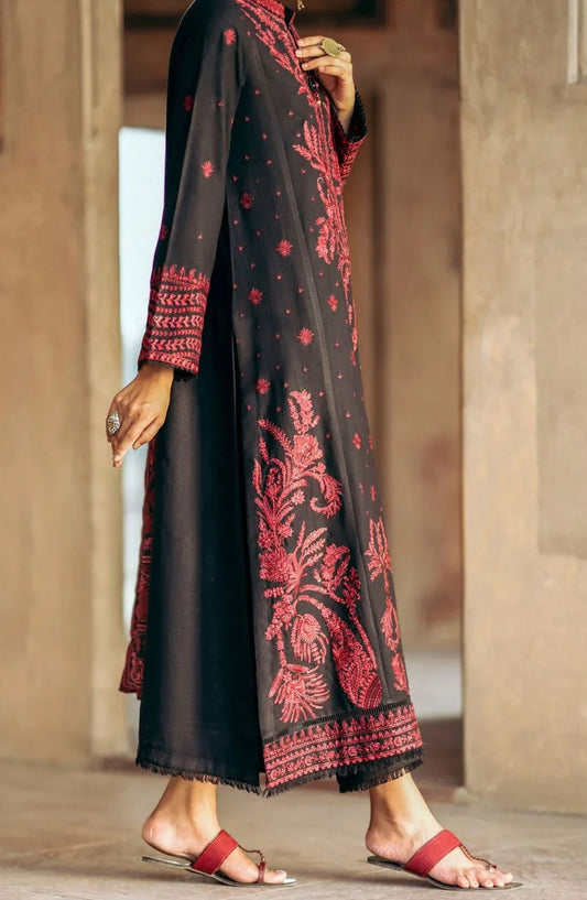 Casual Lite Embroidered Cotton Stitched 3 Piece Suit - Dayaar-e-Mohabbat - CL25FC - Black - Summer Collection