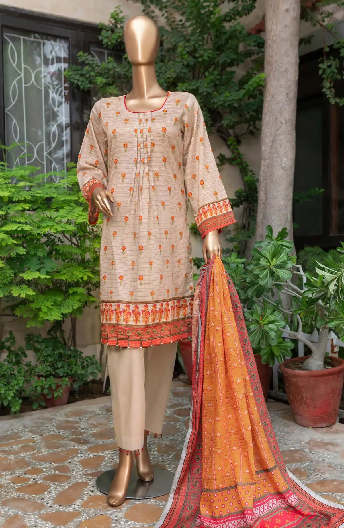 Safina Unstitched Cotton Cambric Collection Vol 02 - DB 1235